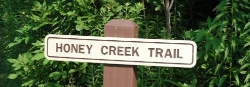 honey creek trail sign