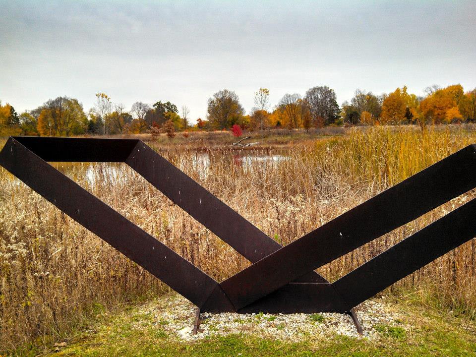 sculpture at Hobart urban nature preserve