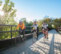 bikes on Troy Foundation Bridge