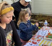 Girl Making a craft