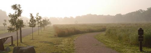 view of path as the haze lifts