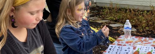 Girl Making a craft